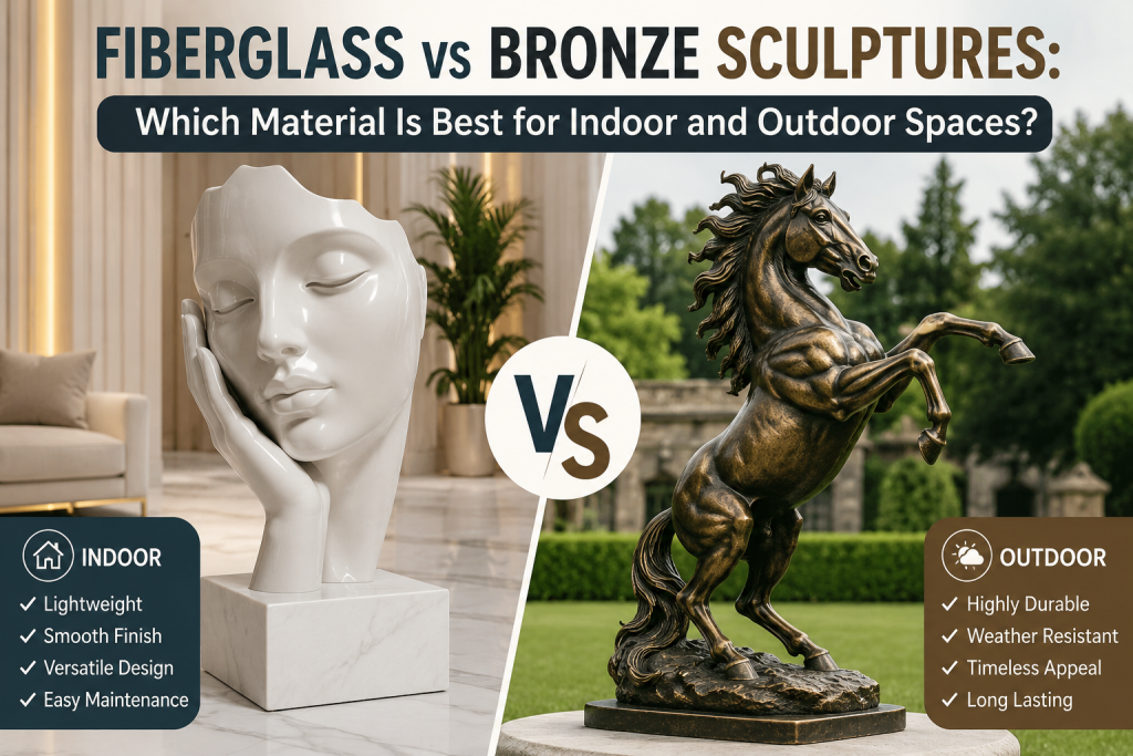 Fiberglass vs Bronze Sculptures